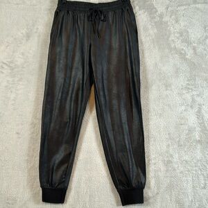 Maison D' Amelie Paris  pull on Stretch faux soft leather Joggers sz M